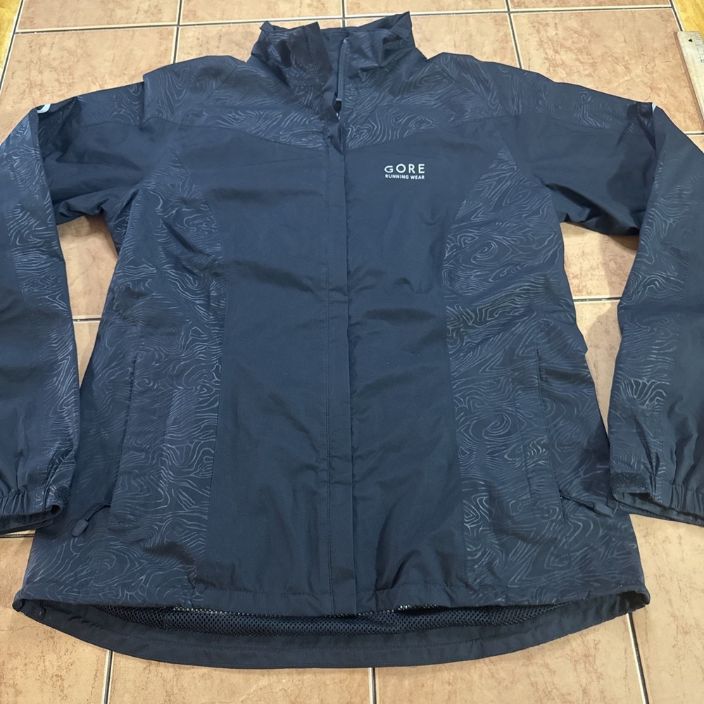 Gore Gear Gore-Tex Shell Jacket Women Sz Small‎ Black Running Cycling Full Zip